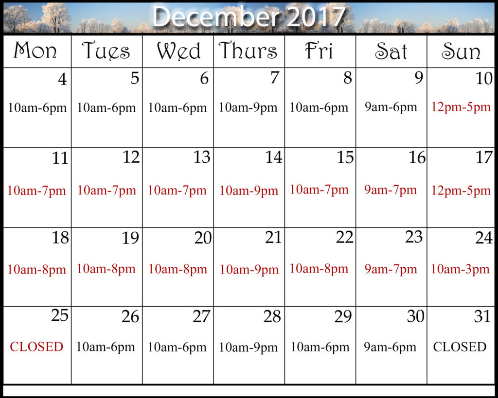 holiday hours Archives - Bergen County Camera Blog