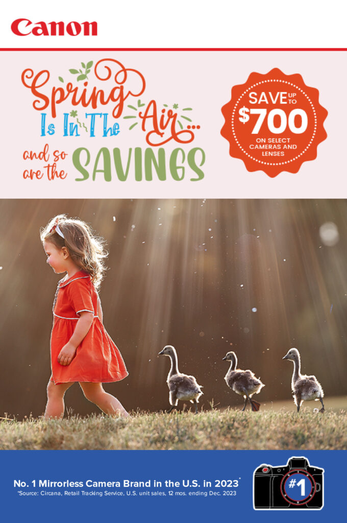 Canon: Spring is in the air and so are the savings