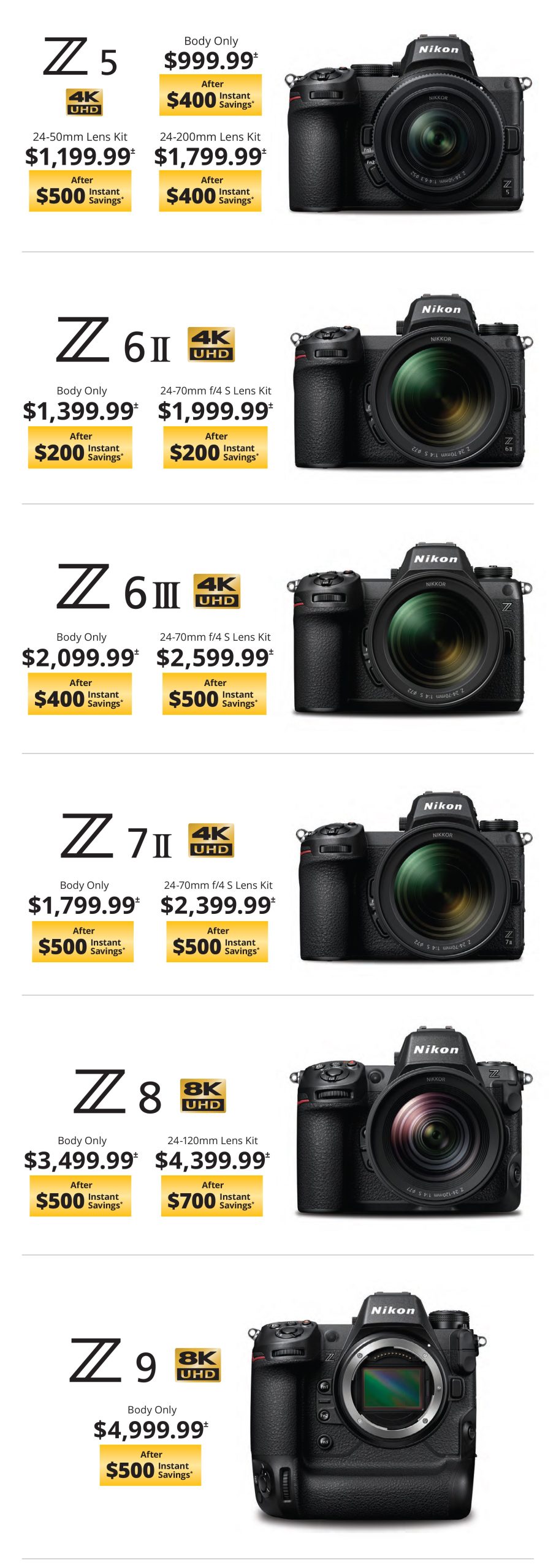 Nikon Mirrorless Z Instant Savings June 2 - 15, 2025