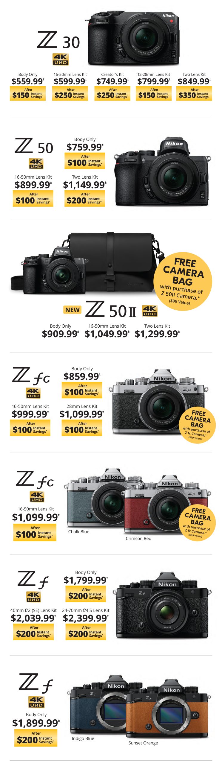 Nikon Mirrorless Z Instant Savings June 2 - 15, 2025
