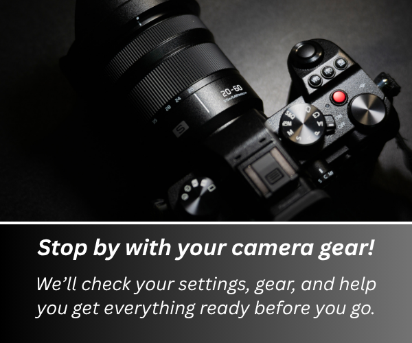 Stop by with your camera gear!