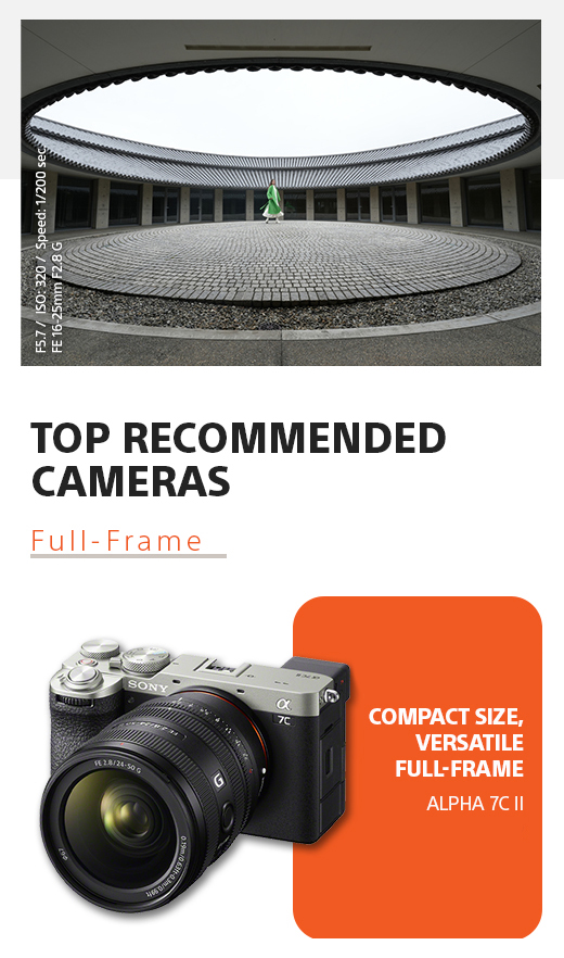Full frame travel photography cameras - Alpha 7C II