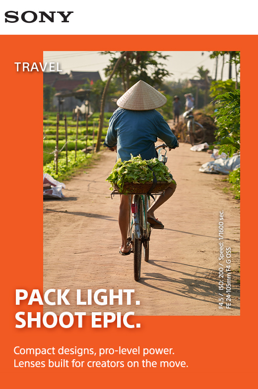 Pack Light. shoot epic.