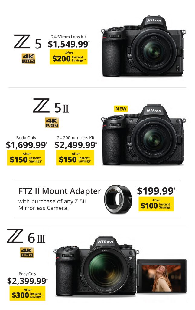 Nikon Mirrorless Z instant savings through 10/15/2025